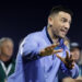 WEST PALM BEACH, FLORIDA - FEBRUARY 26: Former NHL player Paul Bissonnette looks on during Capital One's The Match IX at The Park West Palm on February 26, 2024 in West Palm Beach, Florida. (Photo by Cliff Hawkins/Getty Images for The Match)