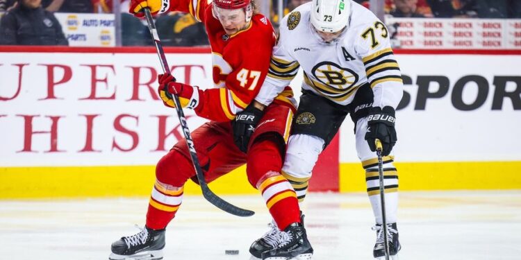 NHL: Boston Bruins at Calgary Flames