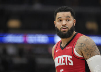 Fred VanVleet is $50,000 lighter but avoided suspension after nearly poking a referee in the face. (Patrick McDermott/Getty Images)