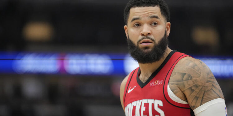 Fred VanVleet is $50,000 lighter but avoided suspension after nearly poking a referee in the face. (Patrick McDermott/Getty Images)