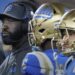 UCLA coach DeShaun Foster and his players watch the final seconds of the Bruins' loss to Oregon.