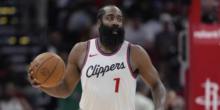 James Harden trails only Stephen Curry in all-time 3-pointers made. (AP Photo/David J. Phillip)