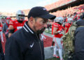 Ohio State Buckeyes coach Ryan Day walks off the field after the Buckeyes' latest loss to Michigan. (Ian Johnson/Getty Images)