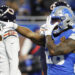 Jahmyr Gibbs and the Lions built a big lead vs. the Bears but had to hang on as Chicago was a mess on its final play with a chance to tie or take the lead. (AP Photo/Rick Osentoski)