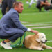 TUSCALOOSA, ALABAMA - SEPTEMBER 28: ESPN sportscaster Kirk Herbstreit and his dog Ben look on before the game between the Alabama Crimson Tide and the Georgia Bulldogs at Bryant-Denny Stadium on September 28, 2024 in Tuscaloosa, Alabama. (Photo by Kevin C. Cox/Getty Images)