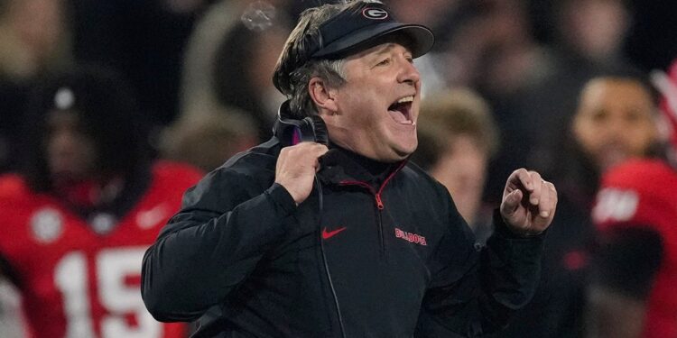 Kirby Smart on the sideline