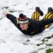 App State fan sledding