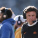 BOULDER, COLORADO - NOVEMBER 29: Head coach Mike Gundy of the Oklahoma State Cowboys looks on during the first quarter against the Colorado Buffaloes at Folsom Field on November 29, 2024 in Boulder, Colorado. (Photo by Andrew Wevers/Getty Images)