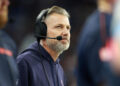 DETROIT,MICHIGAN-NOVEMBER 28: Chicago Bears head coach Matt Eberflus looks on during a game between the Detroit Lions and the Chicago Bears on Thanksgiving Day in Detroit, Michigan USA, on Thursday, November 28, 2024. (Photo by Amy Lemus/NurPhoto via Getty Images)