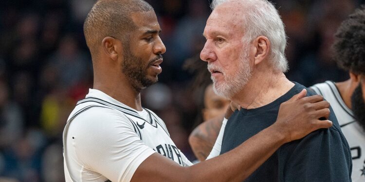 Chris Paul and Gregg Popovich