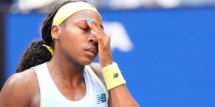 Coco Gauff sad