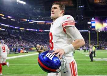 <span>Daniel Jones was the No 6 overall pick in the 2019 draft. </span><span>Photograph: Matt Krohn/USA Today Sports</span>