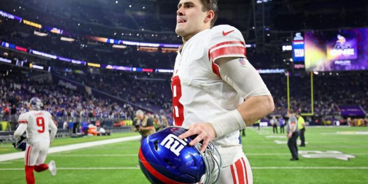 <span>Daniel Jones was the No 6 overall pick in the 2019 draft. </span><span>Photograph: Matt Krohn/USA Today Sports</span>