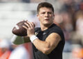 AUBURN, ALABAMA - NOVEMBER 02: Quarterback Diego Pavia #2 of the Vanderbilt Commodores prior to the game Auburn Tigers at Jordan-Hare Stadium on November 02, 2024 in Auburn, Alabama. (Photo by Michael Chang/Getty Images)