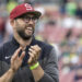 PALO ALTO, CA - SEPTEMBER 30:  Former Stanford and NFL quarterback Andrew Luck is inducted into the Stanford Athletics Hall of Fame at halftime of a Pac-12 NCAA college football game between the Stanford Cardinal and the Oregon Ducks on September 30, 2023 at Stanford Stadium in Palo Alto, California.  (Photo by David Madison/Getty Images)