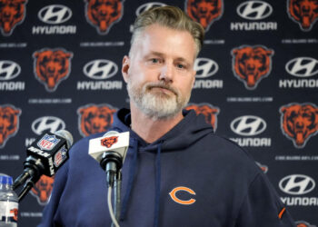 Chicago Bears head coach Matt Eberflus had a strong finish to the 2023 season but a poor showing in 2024. (AP Photo/Nam Y. Huh)