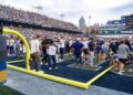 Georgia Tech students storm the field