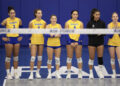 COLORADO SPRINGS, COLORADO - OCTOBER 19: San Jose State Spartans players look on prior to the game against the Air Force Falcons at Falcon Court at East Gym on October 19, 2024 in Colorado Springs, Colorado. (Photo by Andrew Wevers/Getty Images)