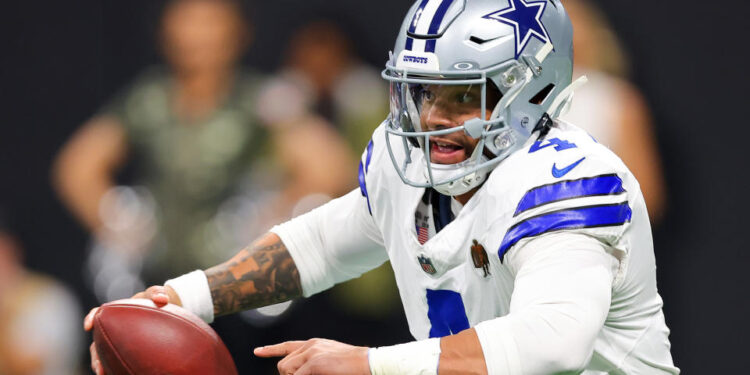 The Dallas Cowboys lost Dak Prescott to a hamstring injury against the Atlanta Falcons. (Photo by Kevin C. Cox/Getty Images)