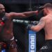 Jon Jones strikes Stipe Miocic