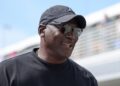 Michael Jordan, NBA Hall of Famer and co-owner of 23XI Racing, walks the grid prior to the NASCAR Cup Series Straight Talk Wireless 400 at Homestead-Miami Speedway on Oct. 27, 2024 in Homestead, Florida.