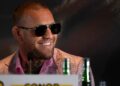 Conor McGregor speaks to the media