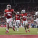 Sep 7, 2024; Columbus, Ohio, USA; Ohio State Buckeyes running back TreVeyon Henderson (32) runs for a touchdown against the Western Michigan Broncos during the second half at Ohio Stadium. Mandatory Credit: Adam Cairns-Imagn Images