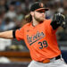 Aug 10, 2024; St. Petersburg, Florida, USA; Baltimore Orioles starting pitcher Corbin Burnes (39) throws a pitch in the first inning against the Tampa Bay Rays at Tropicana Field. Mandatory Credit: Jonathan Dyer-USA TODAY Sports