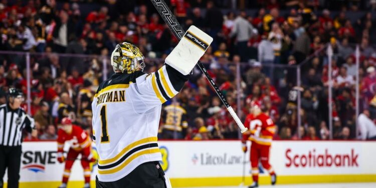 NHL: Boston Bruins at Calgary Flames