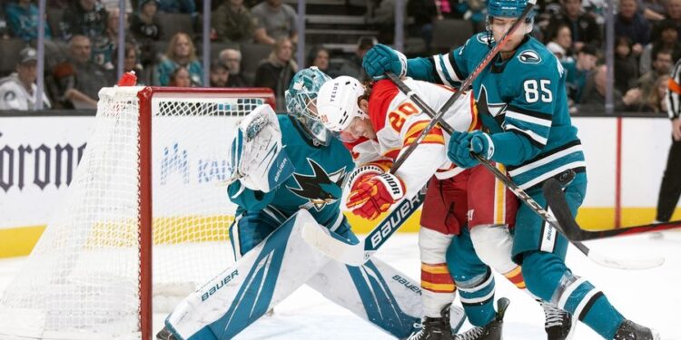 NHL: Calgary Flames at San Jose Sharks