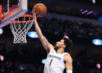 Scotty Pippen Jr. is fully on the fantasy basketball radar with Ja Morant battling a shoulder injury. (Photo by Sam Hodde/Getty Images)