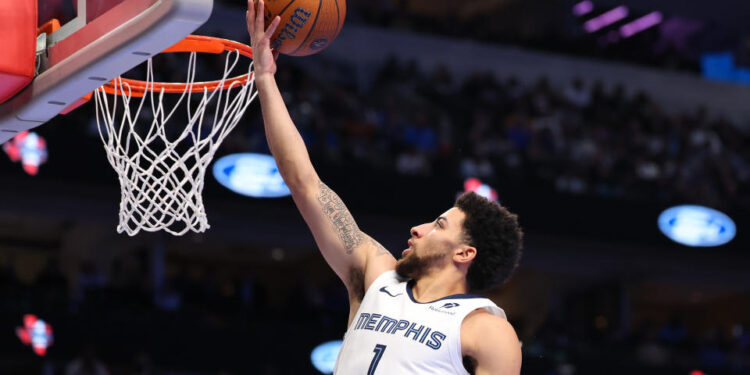 Scotty Pippen Jr. is fully on the fantasy basketball radar with Ja Morant battling a shoulder injury. (Photo by Sam Hodde/Getty Images)