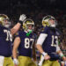 Riley Leonard and the Notre Dame Fighting Irish fed off the home crowd in South Bend all night on Friday. (Michael Reaves/Getty Images)