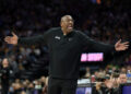 SACRAMENTO, CALIFORNIA - DECEMBER 19: Sacramento Kings head coach Mike Brown reacts towards his bench during their game against the Los Angeles Lakers in the first half at Golden 1 Center on December 19, 2024 in Sacramento, California. NOTE TO USER: User expressly acknowledges and agrees that, by downloading and/or using this photograph, user is consenting to the terms and conditions of the Getty Images License Agreement.   (Photo by Ezra Shaw/Getty Images)