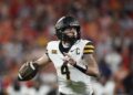 Appalachian State quarterback Joey Aguilar looks to pass during a game against Clemson on Sept. 7