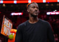 MIAMI, FLORIDA - DECEMBER 12: Jimmy Butler #22 of the Miami Heat looks on at the end of the game against the Toronto Raptors at Kaseya Center on December 12, 2024 in Miami, Florida. NOTE TO USER: User expressly acknowledges and agrees that, by downloading and or using this Photograph, user is consenting to the terms and conditions of the Getty Images License Agreement. (Photo by Rich Storry/Getty Images)