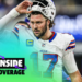 INGLEWOOD, CALIFORNIA - DECEMBER 08: Josh Allen #17 of the Buffalo Bills reacts in the fourth quarter of a game against the Los Angeles Rams at SoFi Stadium on December 08, 2024 in Inglewood, California. (Photo by Harry How/Getty Images)