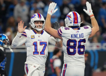 The Bills beat the Lions in a potential Super Bowl preview. Are they the best team in the league? (Nic Antaya/Getty Images)