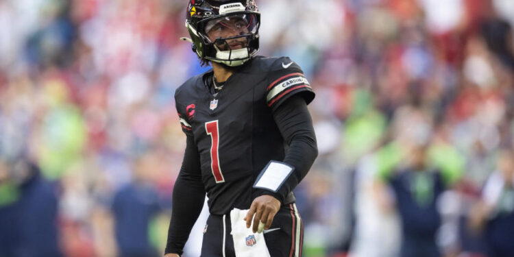 Kyler Murray's two first-half interceptions allowed the Seahawks to seize control of Sunday's game. (Mark J. Rebilas-Imagn Images