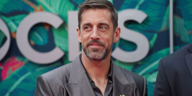 Aaron Rodgers attends the 76th Annual Tony Awards on June 11, 2023, at United Palace Theater in New York City.