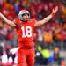 Ohio State's Will Howard had one of his best games of the year Saturday, completing 24 of his 29 passes for 311 yards and two touchdowns. (Jason Miller/Getty Images)