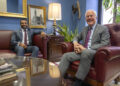 Kash Patel, left, President-elect Donald Trump's pick to be the director of the FBI, meets with Sen. John Cornyn, R-Texas, in Cornyn's office on Capitol Hill, Monday, Dec. 9, 2024, in Washington. (AP Photo/Mark Schiefelbein)