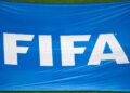 FIFA logo on flag