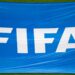 FIFA logo on flag