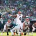 Deshaun Watson of the Cleveland Browns calls a play as they take on the Philadelphia Eagles in the fourth quarter at Lincoln Financial Field on October 13, 2024 in Philadelphia, Pennsylvania.