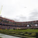 LANDOVER, MARYLAND - NOVEMBER 06: A general view of the pregame flyover prior to the game between the Minnesota Vikings and the Washington Commanders at FedExField on November 06, 2022 in Landover, Maryland. (Photo by Todd Olszewski/Getty Images)