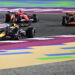 LUSAIL CITY, QATAR - DECEMBER 01: Max Verstappen of the Netherlands driving the (1) Oracle Red Bull Racing RB20 leads Lando Norris of Great Britain driving the (4) McLaren MCL38 Mercedes and Charles Leclerc of Monaco driving the (16) Ferrari SF-24 on track during the F1 Grand Prix of Qatar at Lusail International Circuit on December 01, 2024 in Lusail City, Qatar. (Photo by Pauline Ballet - Formula 1/Formula 1 via Getty Images)