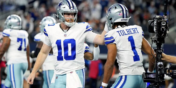 Cooper Rush and Jalen Tolbert