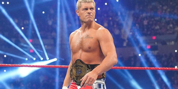 Cody Rhodes stands in the ring