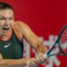 Simona Halep hits a backhand at the Hong Kong 125 Open in 2024